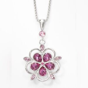 Touchstone Crystal by Swarovski GARDEN’S EDGE necklace dark rose BNIB